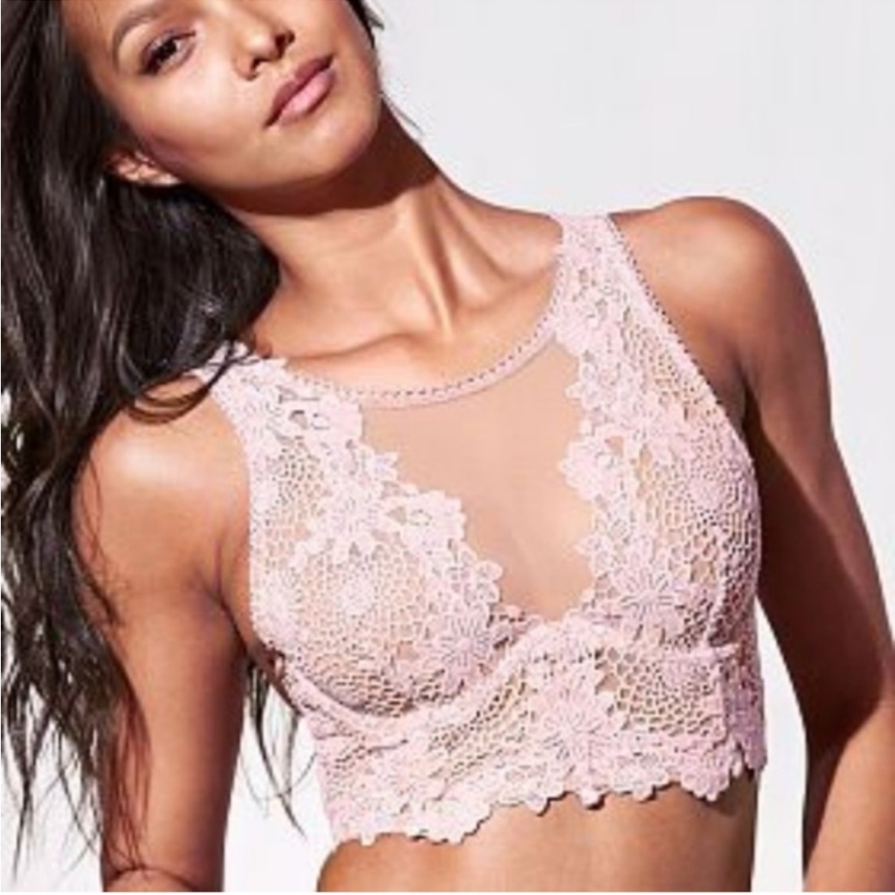 Victoria’s Secret Dream Angels Floral Lace Appliqué Bra | Size 32C